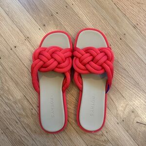 Brand New Rothy’s Slide Sandals in Red size 8.5